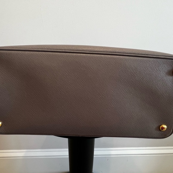 Prada Tan Satchel with Structured Shape and Gold Accents - Picture 3 of 12